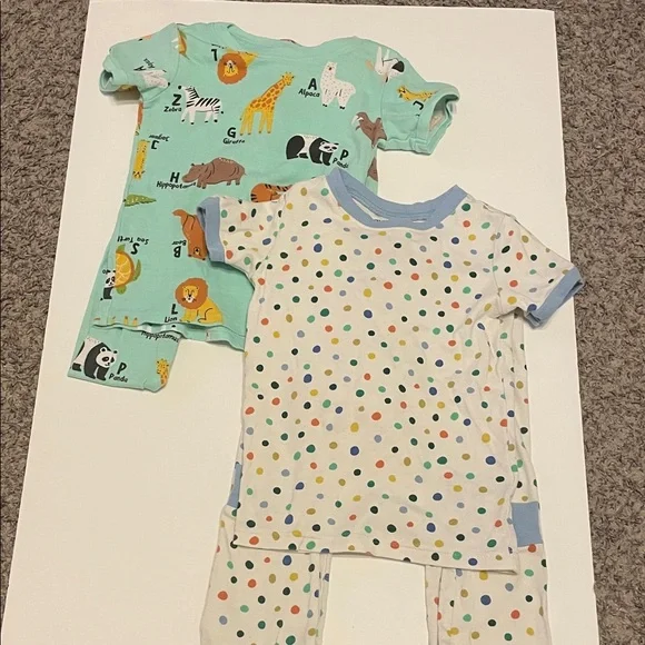 Old Navy Toddler Boy Size 5T Colorful Dot & Animal theme Pajama BUNDLE set - Picture 2 of 9